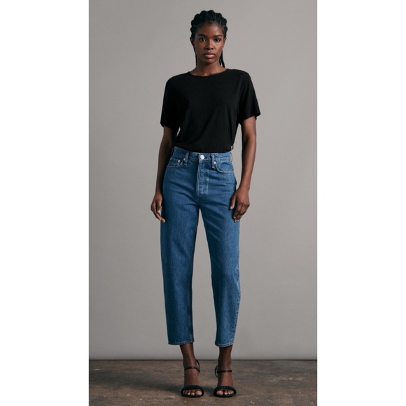 Rag & Bone Michal Linen Tee in Black - Picture 2 of 12